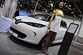 Bologna Motor Show auto elettrica Ranault Zoe e girl a Bologna 2012