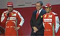 Presentazione Ferrari F138 con Fernado Alonso, Stefano Domenicali e Felipe Massa