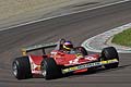 Ferrari 312 T4 in pista a Fiorano con Jacques Villeneuve