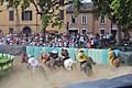 Primo giro al Palio di Ferrara 2018 in Piazza Ariostea