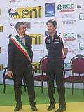 Bruno Senna con il sindaco di Brisighella Davide Missiroli al Trofeo Lorenzo Bandini 2012