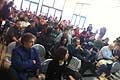 Stampante 3D aula magna gremita di studenti lISIT Bassi Burgatti di Cento (Ferrara)