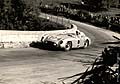 Il mito Stirling Moss in gara su Mercedes 300 SLR 39A alla Targa Florio del 1955