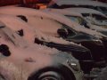 Auto innevate nella citt di Roma