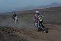 Dakar stage 8 - n.110 moto KTM 450 Replica del Biker Christopher birch e con il n.33 la Yamaha 450 YZF Rally di Thierry Bethys