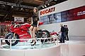 Ducati 1199 panigale R e hostess alla Fiera di Milano Eicma 2012