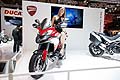 Ducati Multistrada e girl alla Fiera di Milano Eicma 2012