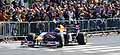 Spettacolo di Mark Webber pilota di Formula 1 Red Bull a Torino