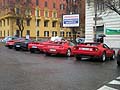 Raduno Ferrari di frante alla Banca BNL di Roma