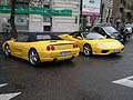 Yellow Ferrari Cabrio a Roma per la raccolta fondi di Telethon. Foto by Carlito