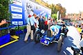 Partenza da Mantova del Gran Premio Nuvolari con lauto storica Bugatti 37 datata 1927