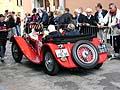 Jaguar SS100 del 1938 co il pilota Giacomello e il navigatore Gennaro