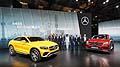 La premiere assoluta del brand tedesco  la show car GLC Coup Concept, attraverso la quale Mercedes esprime la combinazione ideale tra SUV multifunzionali e Coup, un felice connubio che ha gi i suoi precedenti con la GLE Coup
