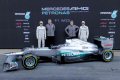 La nuova Mercedes non offre grandi novit� estetiche, limitate al muso rialzato, elemento in comune altri team, mentre le linee appaiono pi� fluide rispetto alla Rossa di Maranello.