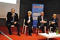 Smau Bari Smart City da sinistra il sindaco Michele Emiliani, Anna Brogi rappresentante dellEnel, Luciano Cassani Sales Business Development Manager di Cisco Systems e Giancarlo Capitani Presidente Net Consulting