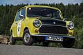 La Mini che partecipa al Rally fu costruita nel 1974, ma sono stati gli Anni Novanta a consegnarla alla memoria collettiva come protagonista nella serie Mr. Bean.