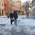 Forte nevecata a Roma difficolt anche per i pedoni