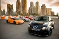 La Nissan Juke-R sfoggia archi passaruota pi grandi e pronunciati, un nuovo spoiler posteriore sul tetto, mentre le ruote presentano gli stessi cerchi da 20 pollici della GT-R associati a freni Brembo. 