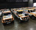 Alcuni fuoristrada che gareggeranno per la parigi Dakar Rally Raid 2011