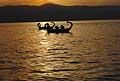 Regata del Mediterraneo finale gara con lo splendido tramonto sulla Sicilia