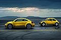 La nuova Beetle GSR, attesa sul mercato a partire dall’autunno ad un prezzo di 30.300 euro (in Germania), adotta la livrea bicolore giallo/nero.