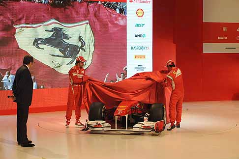 Ferrari - Luca di Montezemolo - Ferrari F150 presentation: Stefano Domenicali, Fernando Alonso, Felipe Massa