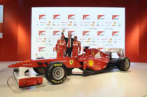 Ferrari - F150 con Alonso, Montezemolo e Massa