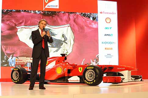 Ferrari - Montezemolo e la monoposto Ferrari F150