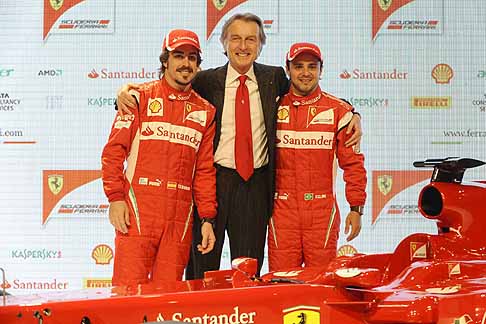 Ferrari - Alonso, Montezemolo e Massa