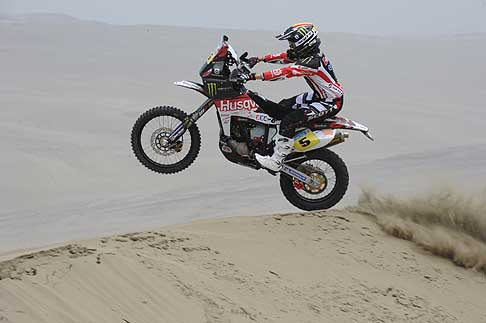 I Tappa Lima - Pisco - Dakar 2013 spettacolare Barrada Bort moto cross Husqvarna 