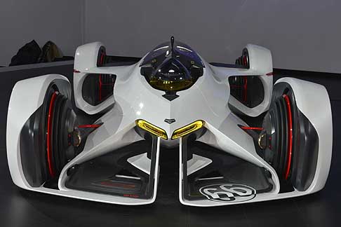 Chevrolet - Chevrolet Chaparral 2X Vision Gran Tursimo concept, gli impulsi dei sistemi di propulsione creano onde durto che generano unenorme spinta