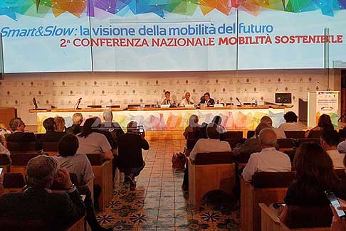 Smart Slow - II Conferenza Nazionale sulla Mobilità sostenibile Graziano Delrio e il sindaco di Catania Enzo Bianco