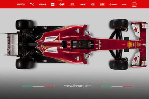 Ferrari - Ferrari F14 T lala anteriore  stata ridotta di 75 mm in entrambi i lati