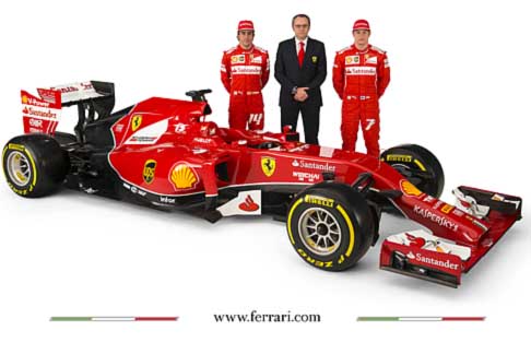 Ferrari - Ferrari F14 T con Alonso, Domenicani e Raikkonen