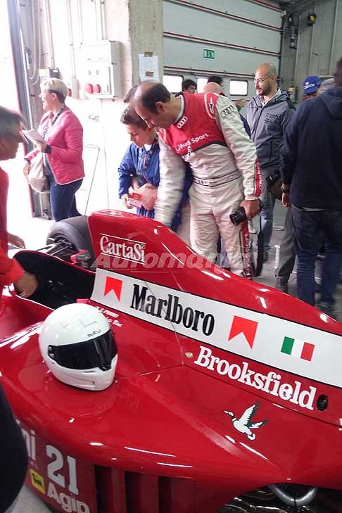 Autodromo di Imola - Ferrari F92A con Emanuele Pirro ex campione di F1 al Minardi Historic Day 2017 di Imola