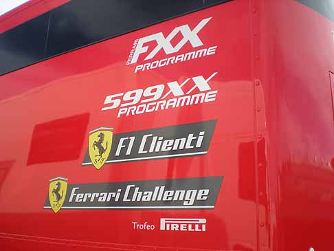 Ferrari Challenge - Tir Ferrari FXX, 599xx, Ferrari F1 Clienti e Ferrari Challenge Trofeo Pirelli