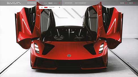 Lotus - Lotis Evija Hypercar open doors frontale