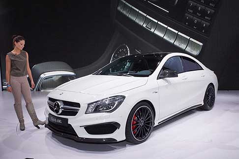Mercedes-Benz - Mercedes-Benz CLA 45 AMG and model at the New York Auto Show 2013
