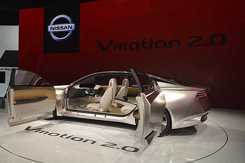 Nissan - Nissan Vmotion 2.0 Concept apertura portiere al Salone di Detroit 2017