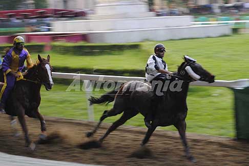 Corsa di Cavalli - Palio di Ferrara corsa dei cavalli in gara edizione 2018, vincitore fantino Tremendo su cavallo Preziosa Penelope