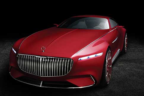 Mercedes-Benz - Vision Mercedes-Maybach 6 calandra con ampia griglia e fari a led sottili