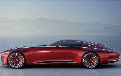 Mercedes-Benz - Vision Mercedes-Maybach 6 vista latera supercar elettrica