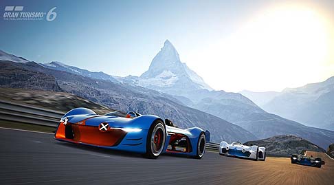 Alpine - Virtual car destinata al videogioco Granturismo 6 di Playstation, la Alpine Granturismo 6 nasce anche per celebrare i 60 anni del marchio Alpine, da sempre sinonimo di innovazione in fatto di sportivit.