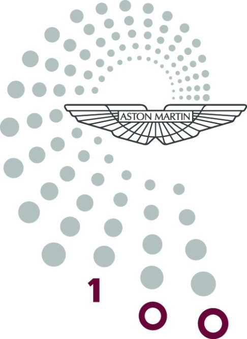 Aston Martin - In occasione del suo primo secolo di attivit, Aston Martin ha creato un apposito logo che rappresenta attraverso linee dinamiche una spirale derivata dalla conchiglia nautilus.