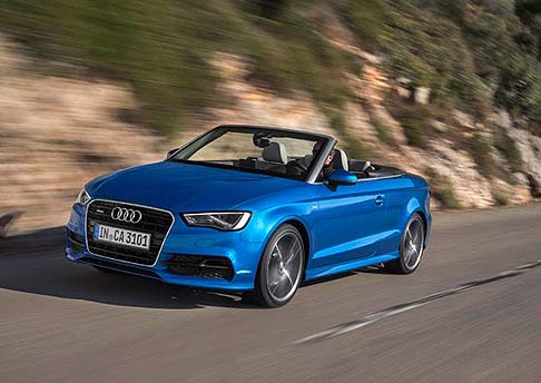 Audi - La capote  in tela azionabile con un comando elettrico, che consente l'apertura e la chiusura in 18 secondi anche con l'auto in movimento, fino alla velocit di 50 km/h.