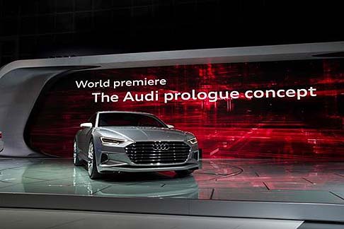 Audi - Coup di ampie dimensioni, la nuova Audi Prologue Concept intende rappresentare il primo passo verso una nuova direzione in fatto di stile, e non solo, da parte del marchio di Ingolstadt. 