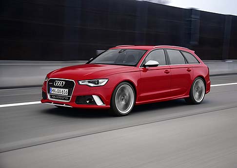 Audi - Il carattere sportivo della nuova Audi RS6 Avant  innegabile e lo dimostra lintervento di GmbH, una consociata di AUDI AG, le cui versioni RS rappresentano il top in fatto di dinamismo. 