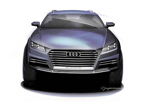 Audi - Lunga 4,20 metri di lunghezza, la show car si presenta con un aspetto imponente. Linee precise e superfici geometriche creano un design scolpito.