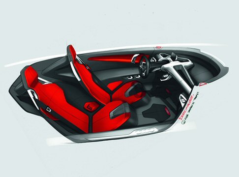 Audi - Audi Urban Concept bozzetto configurazione interni 1+1