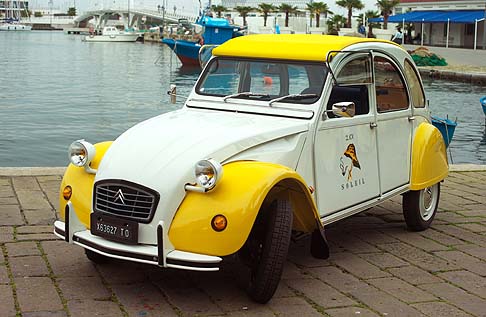 Citroen - Nata dalla creativit di un artista, Serge Gevin, titolare dell'agenzia Pink che si occupava dello studio dell'allestimento degli stand Citron nelle manifestazioni pi importanti, la Citroen 2CV Soleil  un esemplare unico, unautentica opera darte.